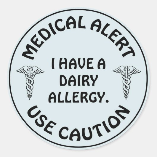 MILCHALLERGIE RUNDER AUFKLEBER (Vorderseite)