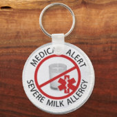 Milchallergie Schlüsselanhänger (Vorderseite)
