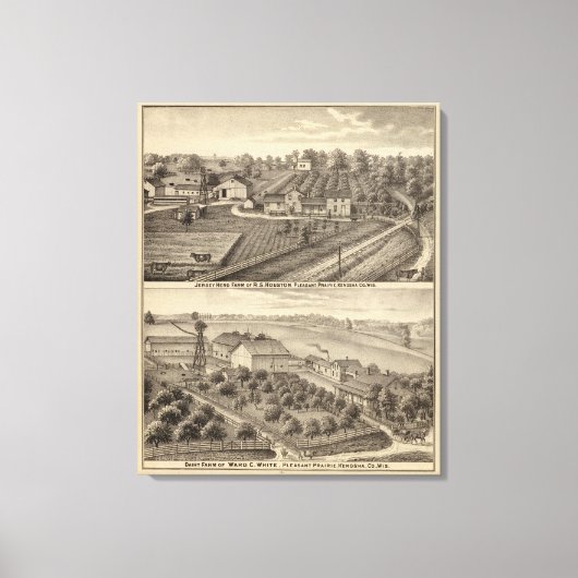 Milchbetriebe der RS Houston und WC White Leinwanddruck (Vorderseite)