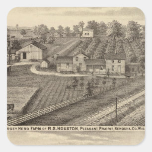 Milchbetriebe der RS Houston und WC White Quadratischer Aufkleber