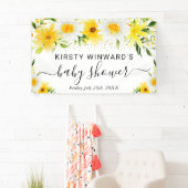 Milchdusche und gelbe Blumen Begrüßung Banner (Insitu)