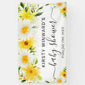 Milchdusche und gelbe Blumen Begrüßung Banner (Vertikal)