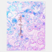 Milcherzeugnisse in rosa und blauem Vlies Fleecedecke (Vorderseite)