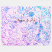 Milcherzeugnisse in rosa und blauem Vlies Fleecedecke (Vorderseite (Horizontal))