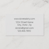 Milchfarm Milk Holstein Kühe Visitenkarte (Rückseite)