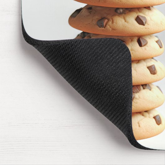 Milchflasche und Schokolade Chip Cookies Mousepad (Ecke)