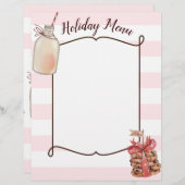 Milchflasche und Weihnachtsgebäck auf der Speiseka (Vorne/Hinten)