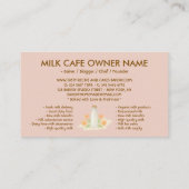 Milchflasche Wasserfarbe Rosa Blütenrot Visitenkarte (Rückseite)