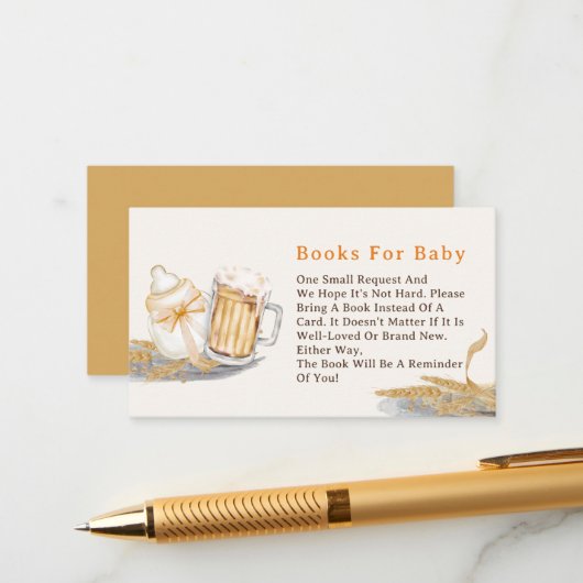 Milchflaschen Bierbücher für Babyverpackungskarte Begleitkarte (Vorderseite/Rückseite Beispiel)