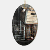 Milchflaschen Keramikornament (Links)