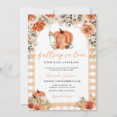 Milchflaschenpumpen fallen in die LoveBaby-Dusche Einladung (Vorderseite)