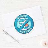 Milchfreie Zone Runder Aufkleber (Umschlag)