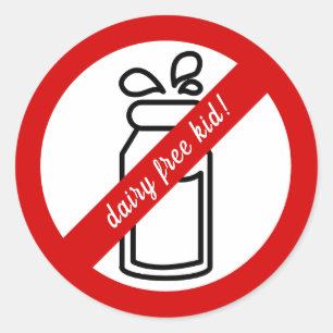 Milchfreies Kind! Allergie bei Kindern Runder Aufkleber