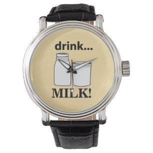 Milchgetränk Milch Armbanduhr