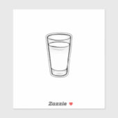 Milchglas Aufkleber (Blatt)