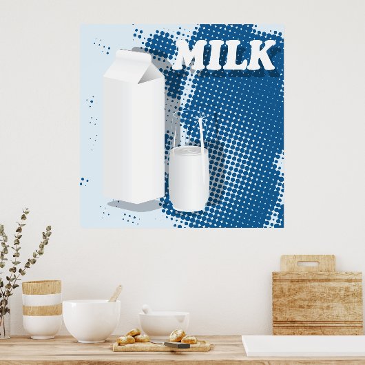 Milchglas Poster (Küche)