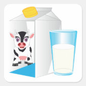 Milchglas Quadratischer Aufkleber (Vorderseite)