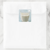 Milchglas Quadratischer Aufkleber (Tasche)