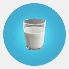 Milchglas Runder Aufkleber