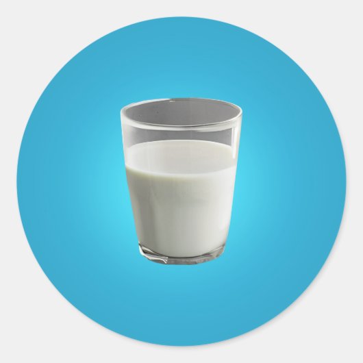 Milchglas Runder Aufkleber (Vorderseite)