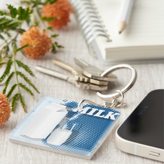 Milchglas Schlüsselanhänger (Vorderseite rechts)