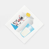 Milchglas Serviette (Ecke)