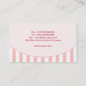 milchige Entwurfsbäckerei-Visitenkarte Visitenkarte (Rückseite)