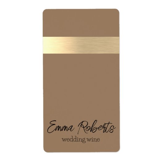 Milchkaffee Brown Gold Foil Rustikale Imitate (Vorne)