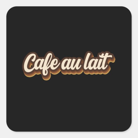 Milchkaffee Quadratischer Aufkleber (Vorderseite)