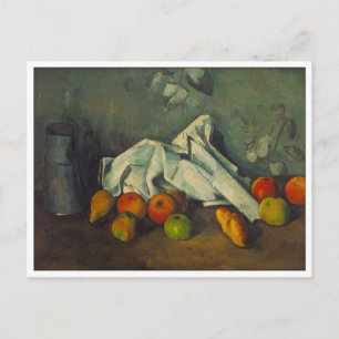 Milchkanne und Äpfel von Cezanne Postkarte