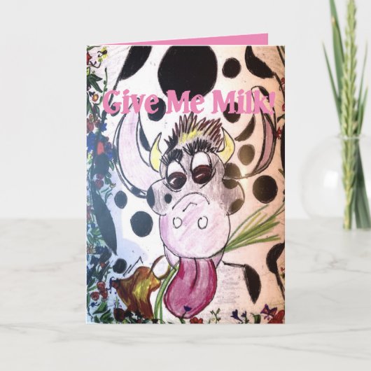 Milchkarte Kindergeburtstag Karte (Vorderseite)