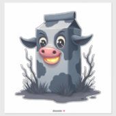 Milchkarton-Kuh Aufkleber (Blatt)