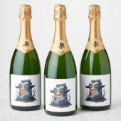 Milchkarton-Kuh Schaumweinetikett (Flaschen)