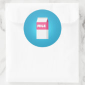 Milchkarton Runder Aufkleber (Tasche)