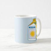 Milchkarton vermisster Sun Kaffeetasse (VorderseiteRechts)