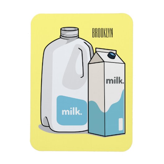 Milchkartonillustration Magnet (Vertikal)