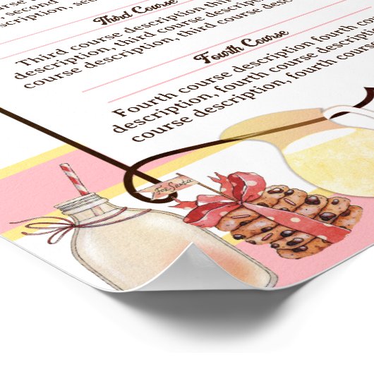 Milchkekse Kuchenverkauf Weihnachtsmenü personalis Poster (Ecke)