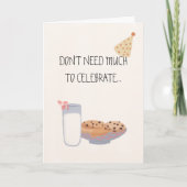 Milchkekse Party Hat Niedliche Wasserfarbe Geburts Karte (Vorderseite)