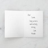 Milchkekse Party Hat Niedliche Wasserfarbe Geburts Karte (Innenseite)