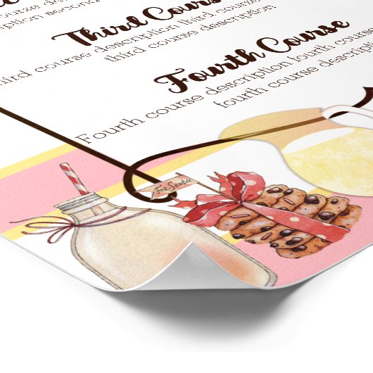 Milchkekse Weihnachtsabend Party Catering Menü Poster (Ecke)