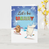 Milchkekse Weihnachtsbäckerei personalisiert Karte (Gelbe Blume)