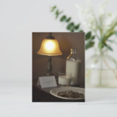 Milchkekse Weihnachtsmann Feiertagspostkarte (Stehend Vorderseite)