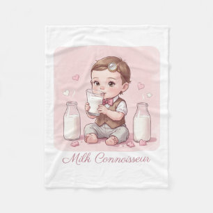 Milchkenner Baby Jungen Druck Kinderzimmer Fleecedecke