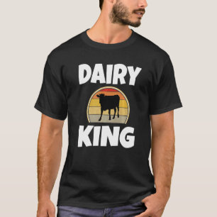 Milchkönig Rinderbauer Landwirtschaft Retro Kuh Ra T-Shirt