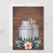 Milchkonserven Haushalt Hochzeit alten Land rustik Einladung (Rückseite)