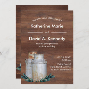 Milchkonserven Haushalt Hochzeit alten Land rustik Einladung