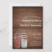 Milchkonserven Land Hochzeit rustikalen alten Baue Einladung (Vorderseite)