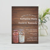 Milchkonserven Land Hochzeit rustikalen alten Baue Einladung (Stehend Vorderseite)