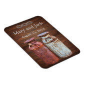 Milchkonserven Land Hochzeit rustikalen alten Baue Magnet (Rechte Seite)