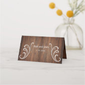 Milchkonserven Land Hochzeit rustikalen alten Baue Platzkarte (Rückseite)